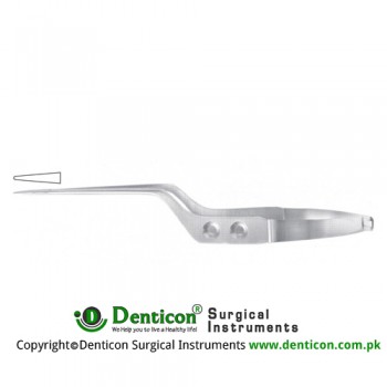 Yasargil Micro Needle Holder Straight - Bayonet Shaped - Smooth Jaws Stainless Steel, 23 cm - 9"